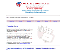 Tablet Screenshot of constitutionpartyva.com